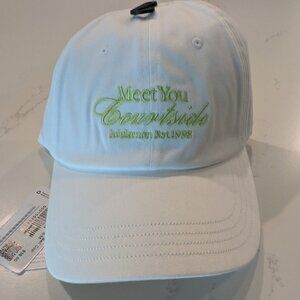 Meet You Courtside Lululemon White Baseball Hat Cap S/M Small Medium NWT